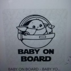 Baby On Board Decal Star Wars