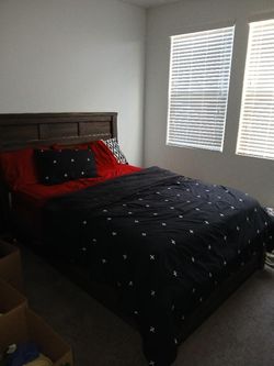 Queen size bed frame ONLY, no mattress