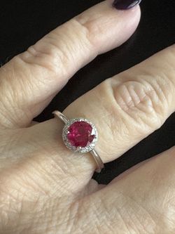 Ruby Red Corundum Ring 