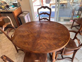 Wood table and chairs