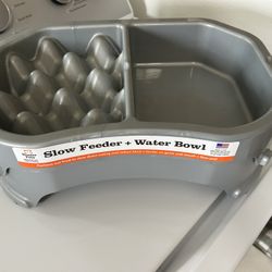 Dog Slow Feeder And Water Bowl