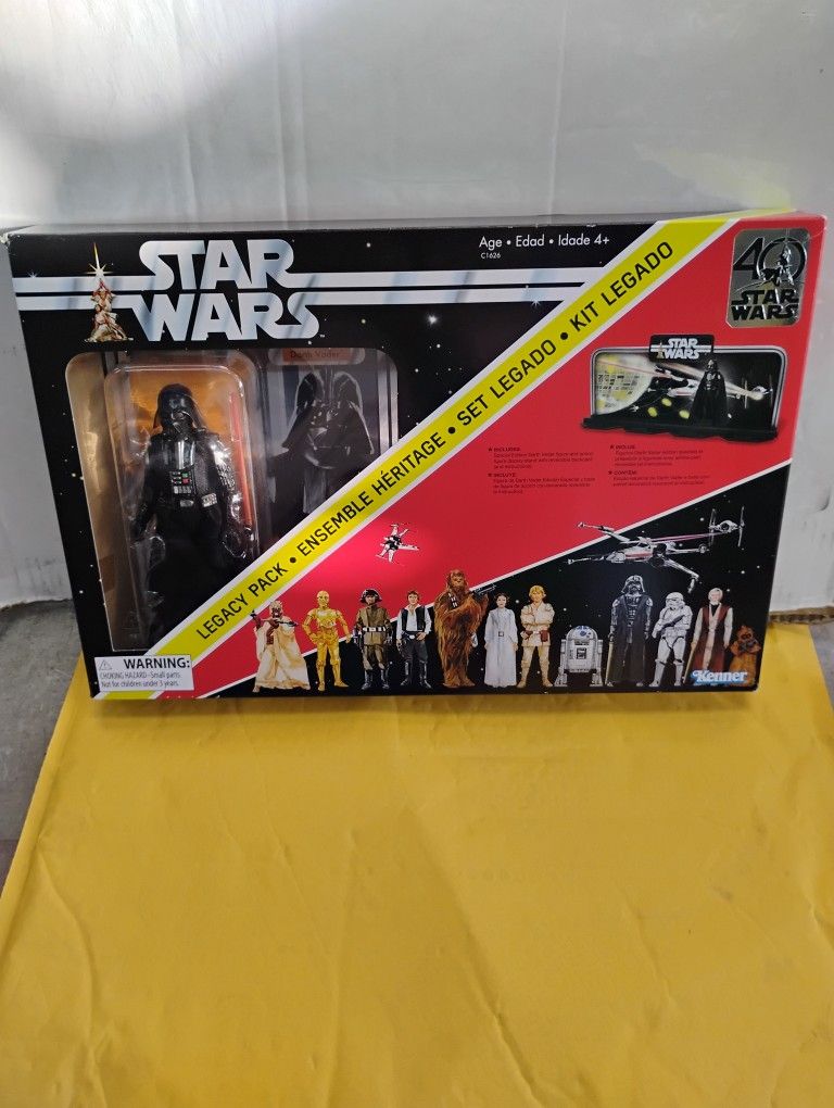 Star Wars The Black Series 40th Anniversary Legacy Pack featuring a special edition Darth Vader action figure
