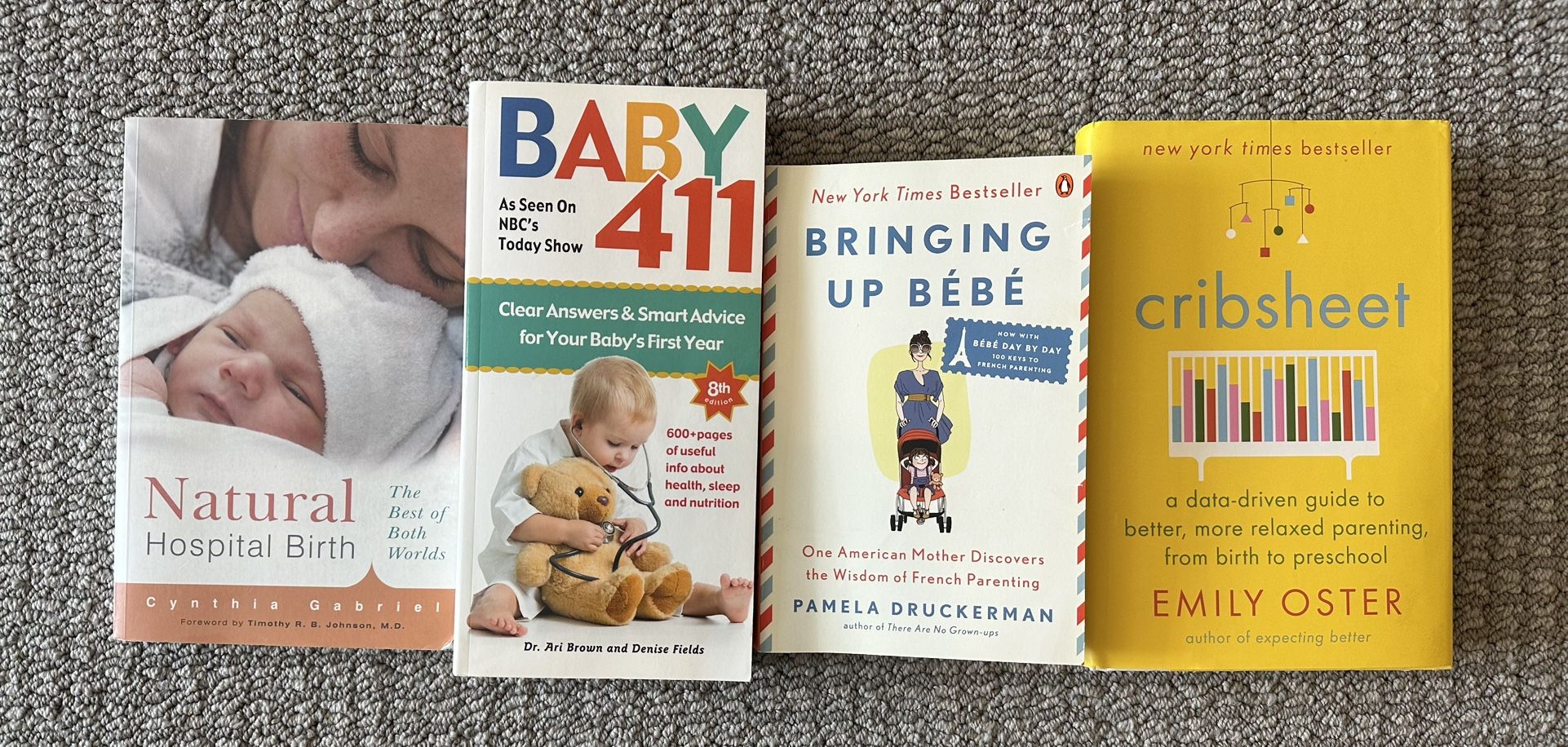 Lot of 4 Childbirth and Infant /  Baby / Toddler Educational Books 
