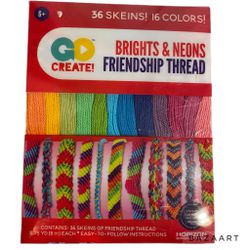 Friendship Bracelet Kit Rainbow Thread 36 Skeins 17 Colors Kids Craft Jewelry