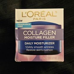 L'Oreal Paril Collagen Moisture Filler Fragrance Free Daily Moisturizer 1.7oz
