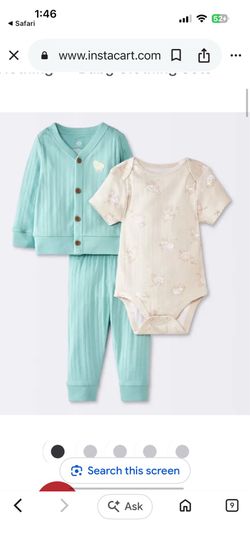 NWT  12m cardigan and bodysuit set