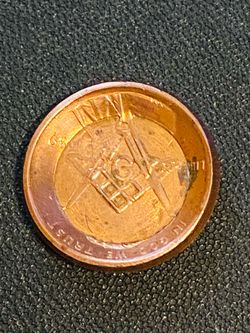 Vintage Masonic Stamped Penney