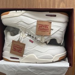 Levi's x Air Jordan 4 Retro 'White Denim'