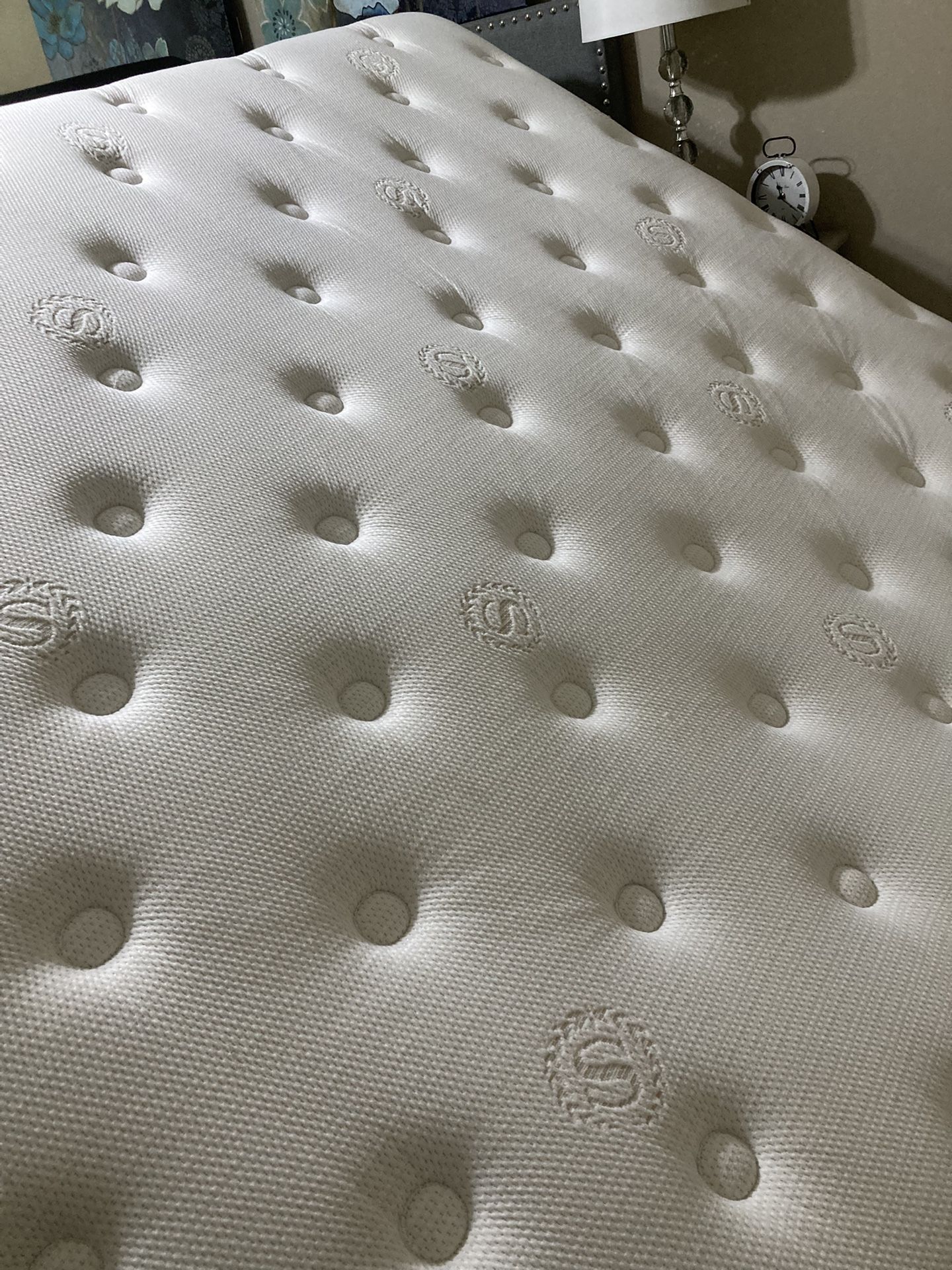 King Sheraton Pillow,Top Mattress And Box Spring