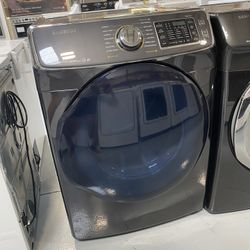 Samsung Black Stainless Steel 7.5 Cu. Ft. Smart Electric Dryer With MultiSteam 