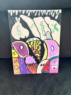 Original Pop Art Canvas Painting Signed
