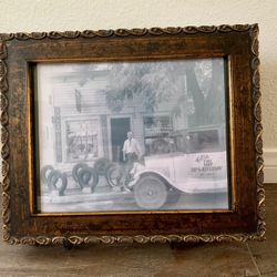 Vintage Photo Framed Wooden Frame  12/14”
