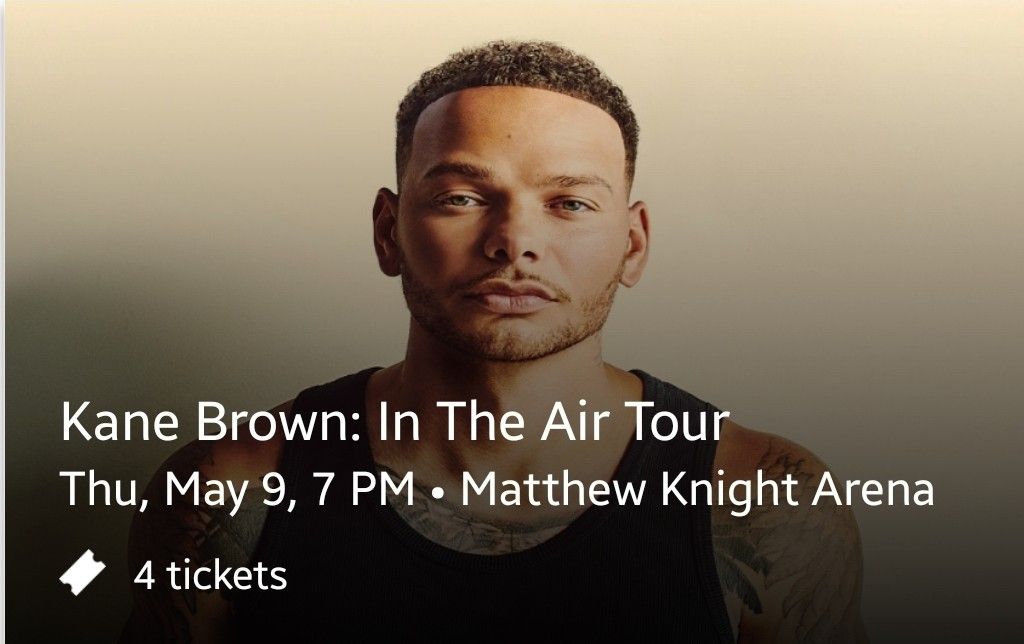 Kane Brown tickets viaTicketmaster 