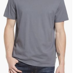 Frye Bryce Crewneck Regular Fit T-Shirt Size S Gray