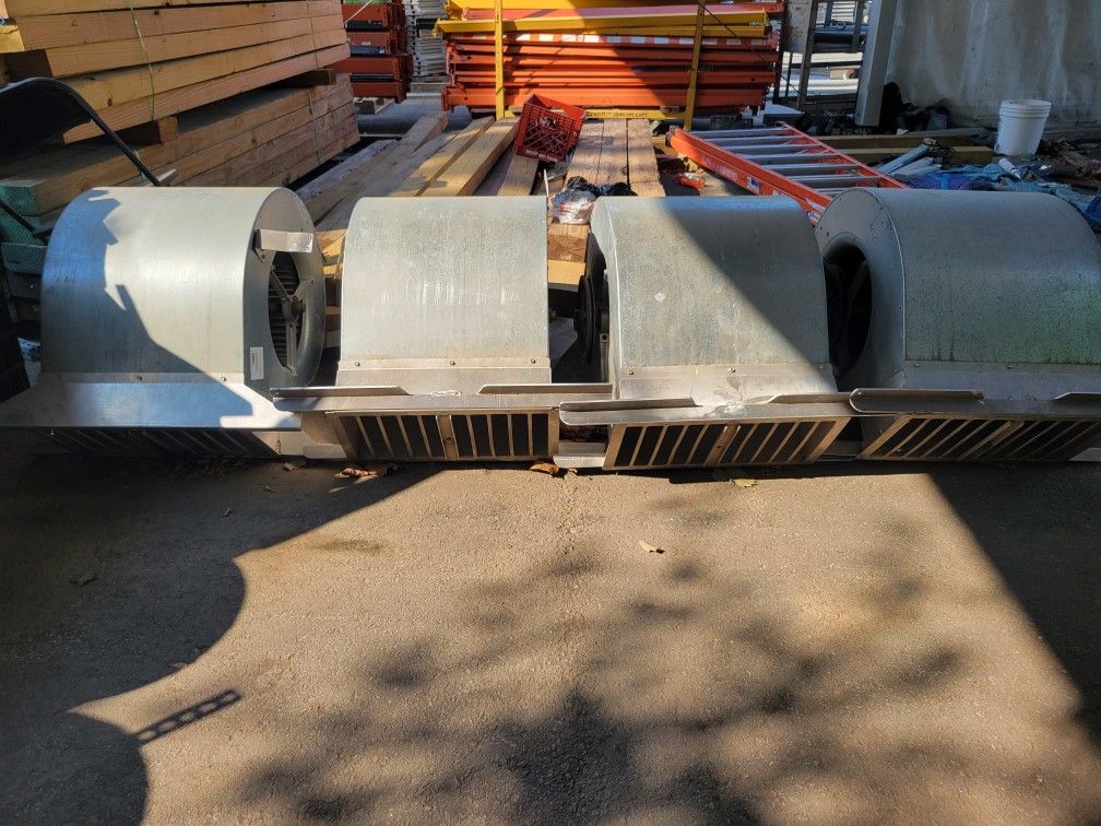 4 SHOP FANS WITH COMPRESSOR/MOTOR