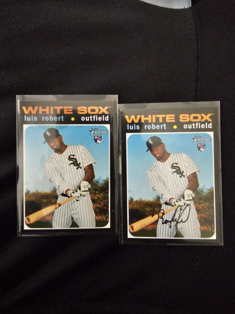 2020 Heritage High Number Missing Signature #512 Luis Robert White Sox