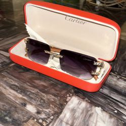 Cartier sunglasses wooden frame