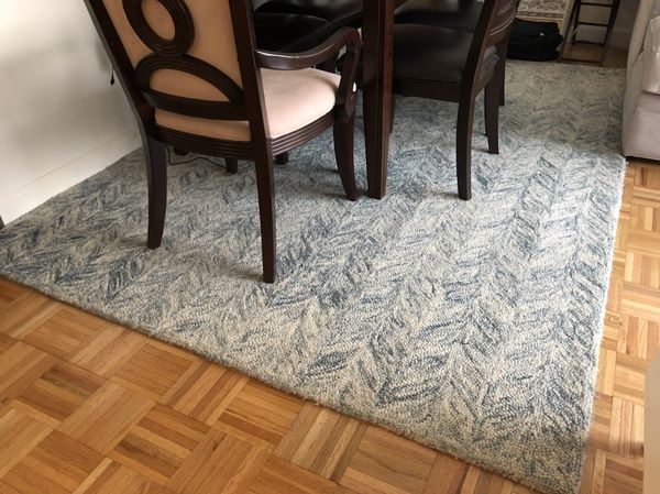 West Elm Vines Wool Rug Blue Lagoon Style 8 X 10 For In West Elm Vines Wool Rug Blue Lagoon