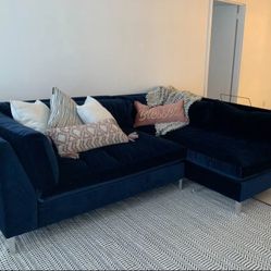 Velvet sofa