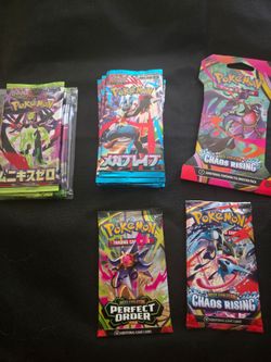Pokémon TCG Sealed Booster Packs Lot - Chaos Rising, Perfect Order & Japanese Sets