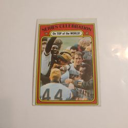 1972 Topps Baseball #230 Series Celebration card 