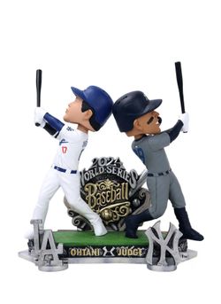 Shohei Ohtani vs. Aaron Judge FOCO 2024 World Series Matchup Dual Battle Bobblehead Set