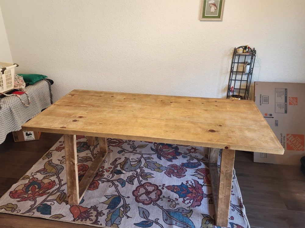 Farmhouse Style Walnut Dining Table