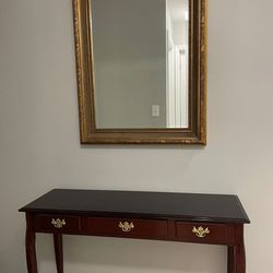 Accent console table and mirror lot