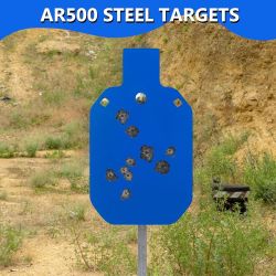Heavy Duty AR500 Steel Shooting Target - 1/2" Thick Gong Silhouette (New)