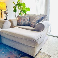 Large Sofa Lounge chair W/Ottoman 
