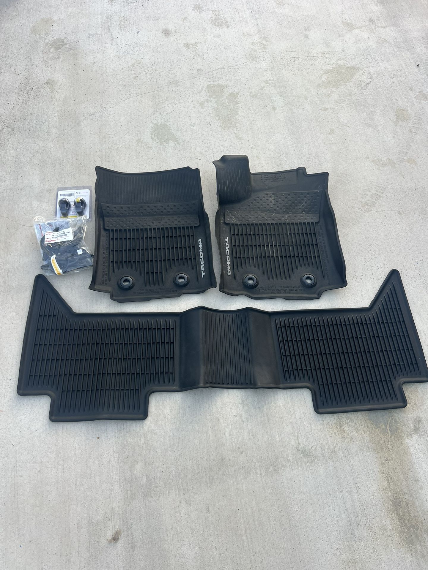 Toyota Tacoma Gen 3 All Season Floor Mats, Luggage Holder & Truck Bed Tie Downs