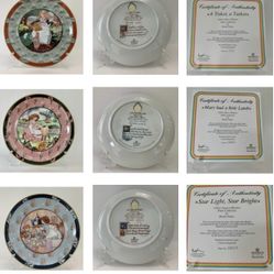 Collectable Plates, Roses Are Red, A Tisket A Tasket, Mary Had A Little Lamb, Starlight Star Bright,  Tom Tom The Piper’s Son, Over The River ..