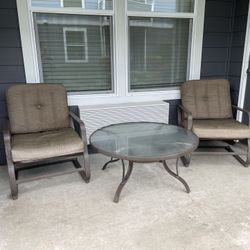 a table and two chairs for the Patio