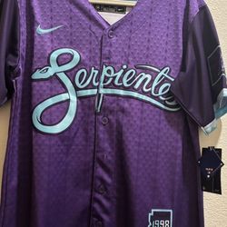 Men’s Small Arizona Diamondbacks Serpientes City Connect Jersey – New w/ Tags