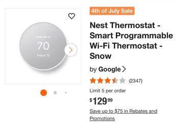 Google Nest Smart Programmable Wi-Fi Thermostatic snow