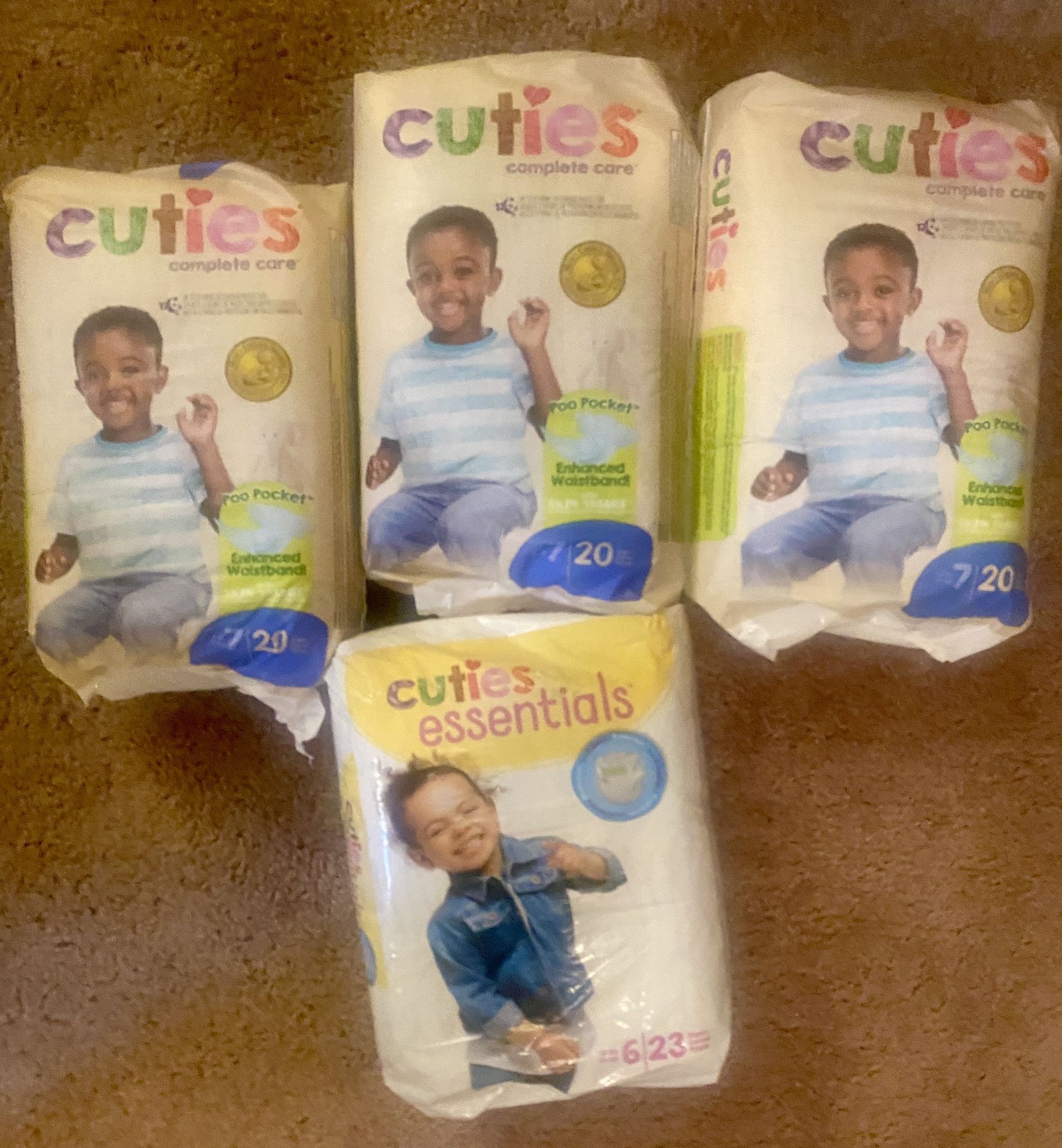 Cuties Diapers (Various Sizes)