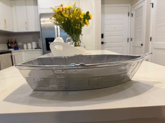 Aluminum Boat-Shaped Serving Bowl