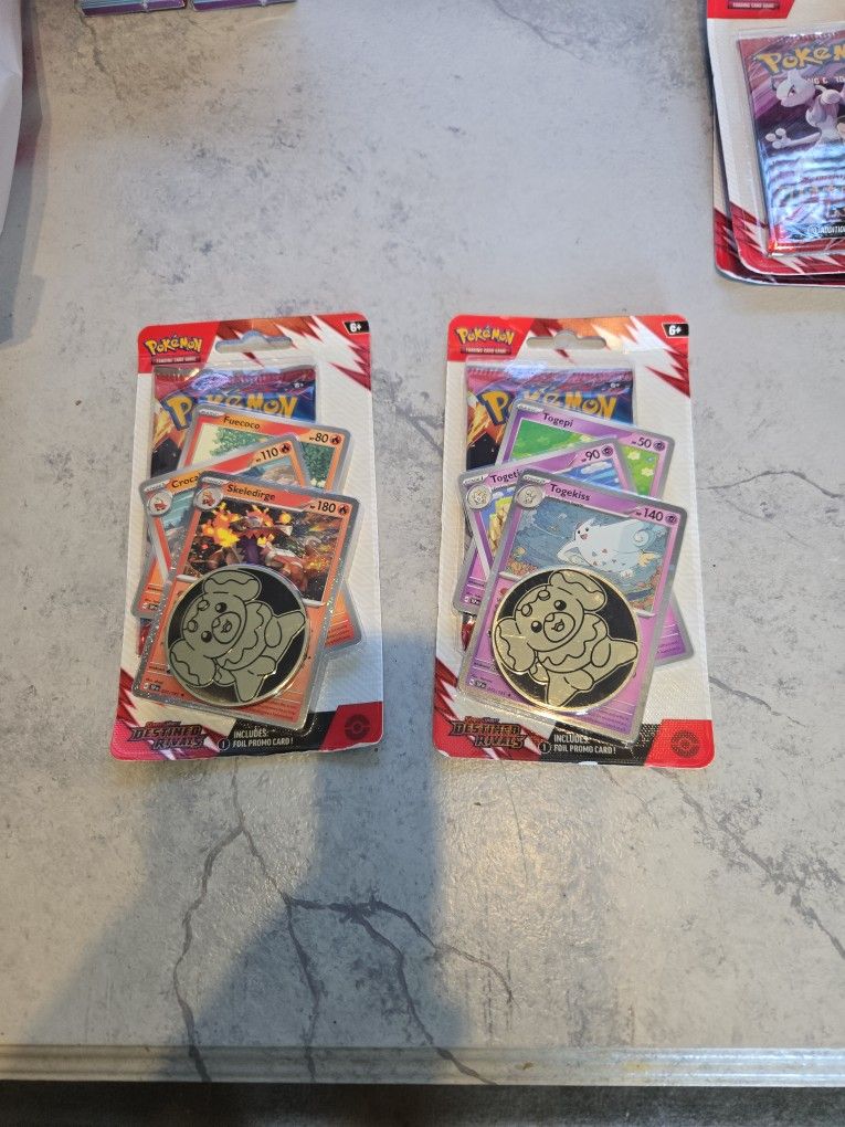 Pokemon Destined Rivals Booster Pack With 3 Promo Cards