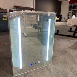 #FA042401 Bathroom Medicine Cabinet with Mirror, 20''X26'' LED Bathroom Cabinet Wall Mounted, Bathroom Vanity Mirror with Touch Button, Anti-Fog Touch