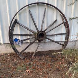 Wooden Spoked, Large Wagon Wheels