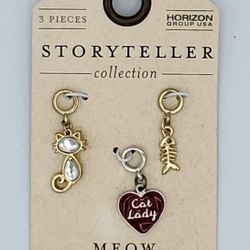 Horizon Storyteller Collection 3 Piece "MEOW" Charm Set