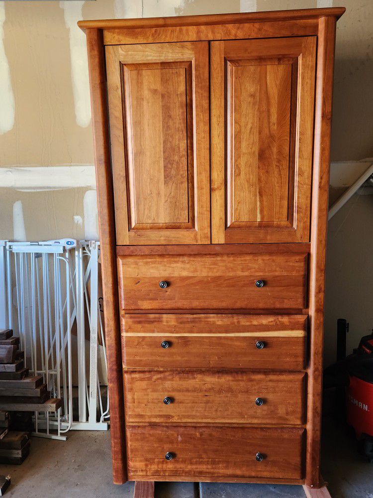 Solid Cherry Wood TV Armoire