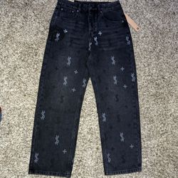 Black Ksubi All Over Print Jeans 