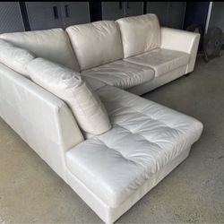 Leather Sectional . Sofa Couch Chair 2 Pieces