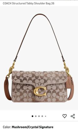 Brand NWT Coach Crystal Tabby 26