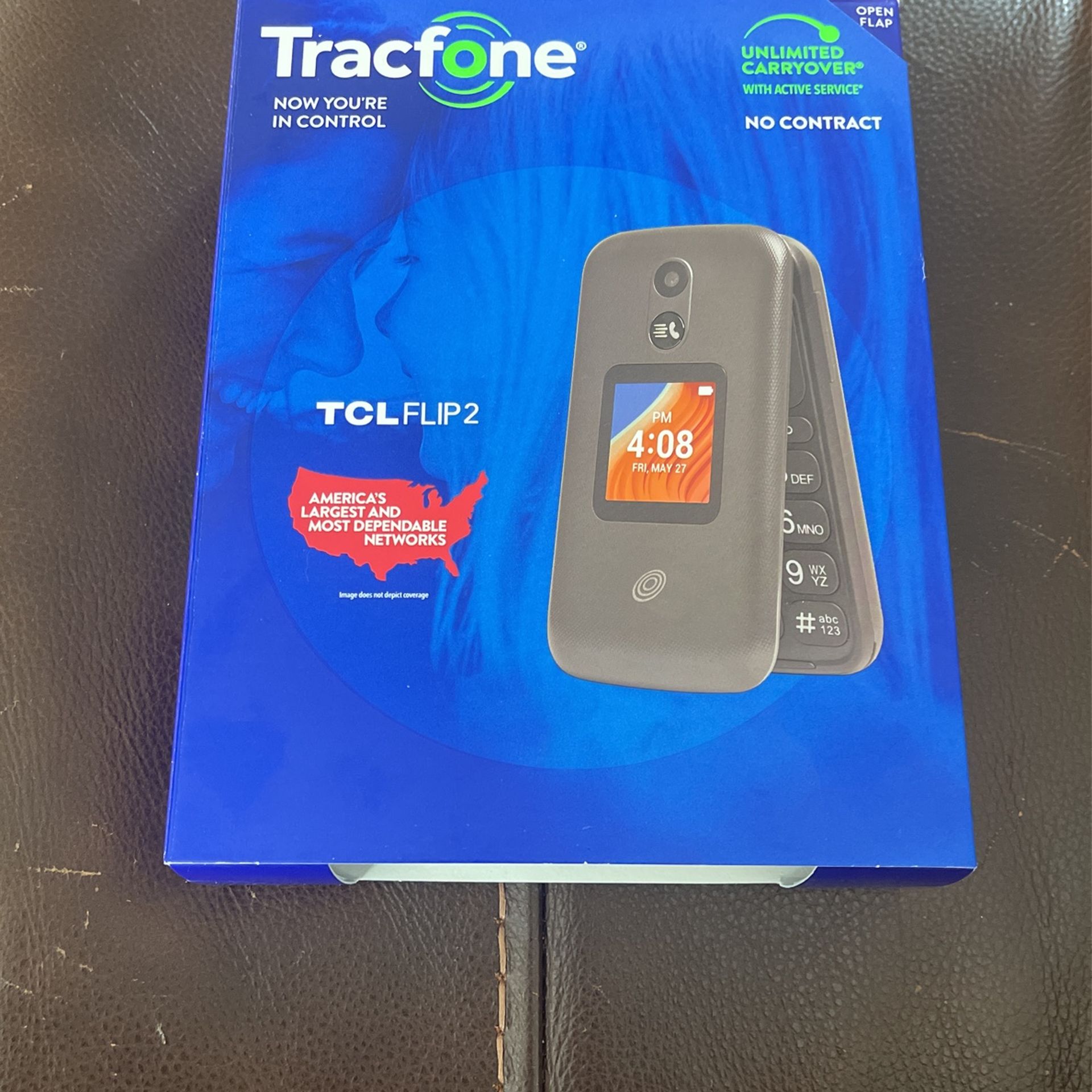 Tracphone W 1 Year Service New In Box Flip phone