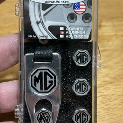 MG Valve Stem Caps With Keychain