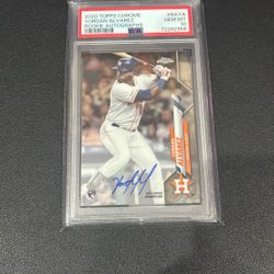 2020 Topps Chrome Yordan Alvarez Rookie Autograph PSA 10