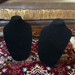 Large velvet necklace display stand