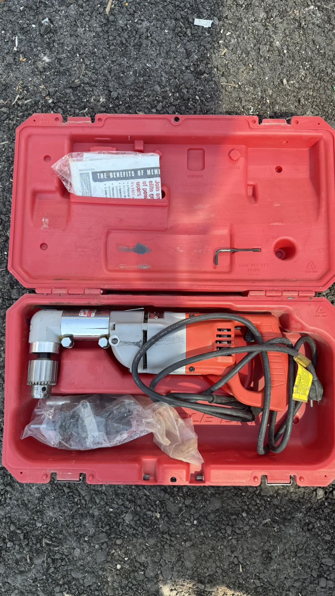 7 Amp Corded 1/2 in. Corded Right-Angle Drill Kit with Hard Case